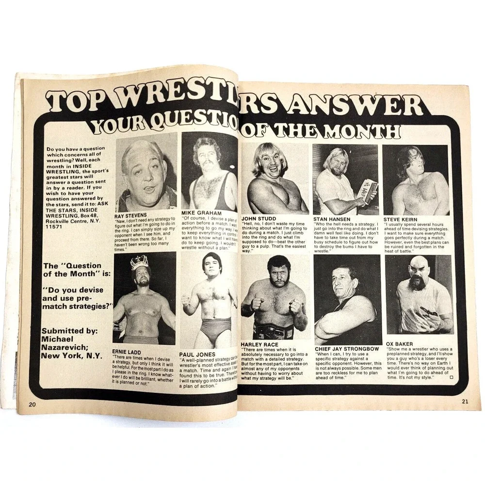 INSIDE WRESTLING - JAN 1978 /‎ TERRY FUNK / SHEIK / KEN PATERA / BILLY GRAHAM